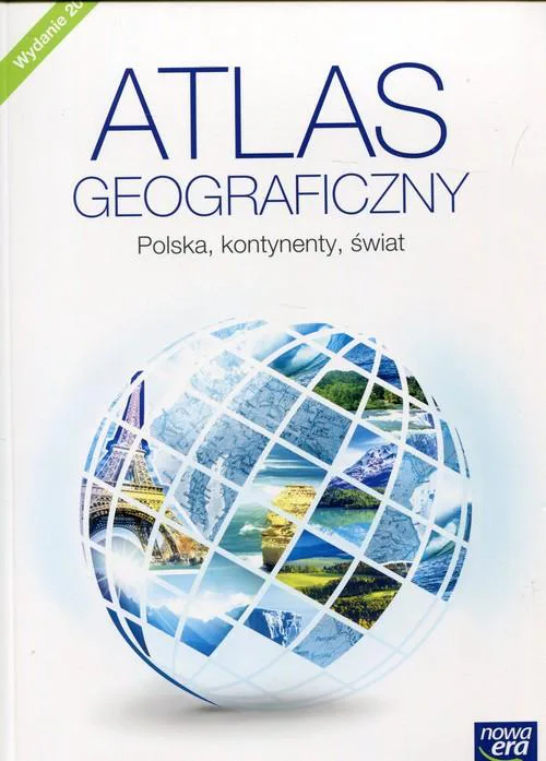 Okładka: Atlas geograficzny do szkoły podstawowej POLSKA kontynenty świat NOWA ERA